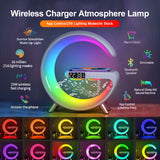 New Intelligent LED Lamp Bluetooth Speake Wireless Charger Atmosphere Lamp App Control