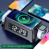 Private Mode Smart Alarm Clock All-in-one Wireless  Mobile Phone and Watch Charger