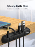 Cable Organizer Silicone USB Cable Winder Desktop Tidy Management Clips Cable Holder for Mouse Headphone Wire Organizer