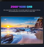 ZEUSLAP 16 & quot; 2.5K 144hz Portable Monitor 2560*1600 16:10 100% sRGB 500Cd/m²  Travel Gaming Display for Laptop Switch ps4 ps5 Xbox