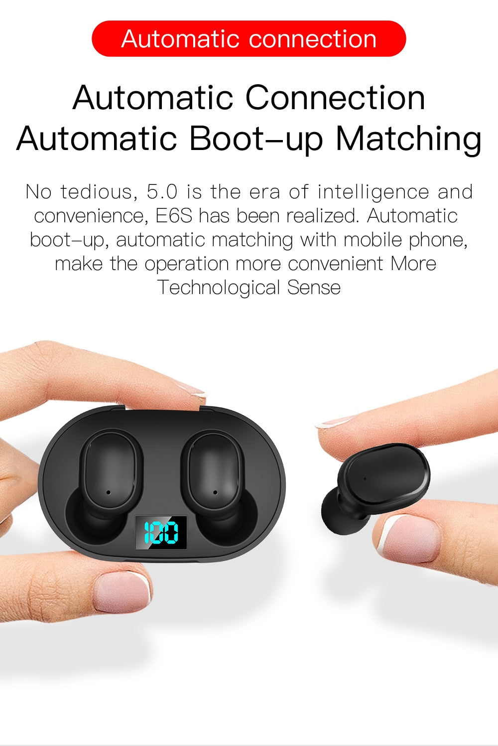 TWS E6S Bluetooth Earphones Wireless bluetooth headset Noise Cancelling Headsets With Microphone Headphones For Xiaomi Redmi