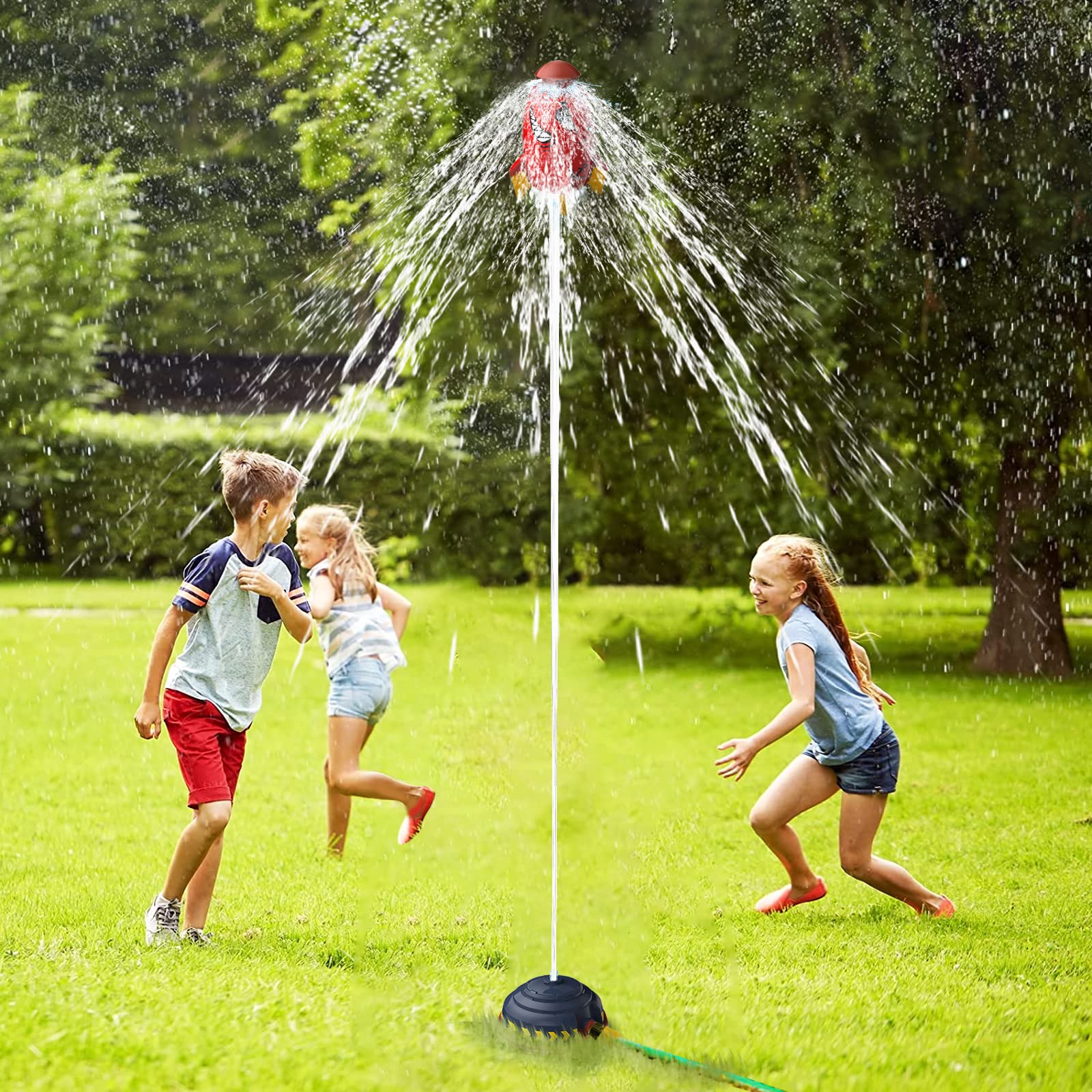 Rocket Launcher Toys Outdoor Rocket Water Pressure Lift Sprinkler Toy Fun Interaction In Garden Lawn Water Spray