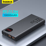 Baseus Power Bank 10000mAh with 22.5W PD Fast Charging Powerbank Portable Battery Charger For iPhone 14 13 12 Pro Max Xiaomi